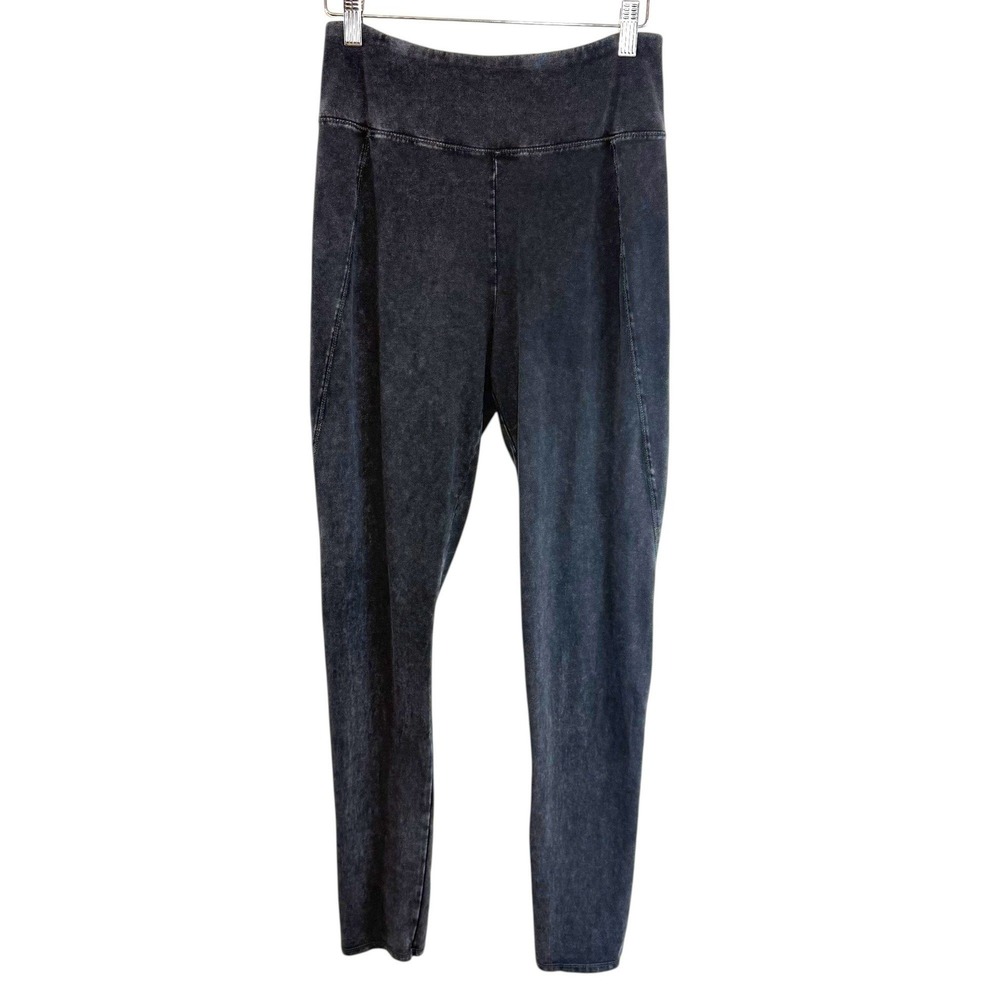 Saturday Sunday Anthropologie Leggings Gray Acid Wash High Rise Ankle Slit Small